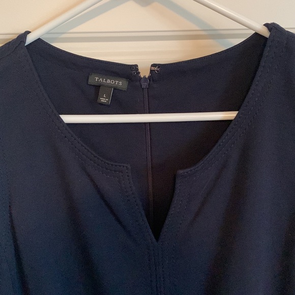 Talbots navy blue shell dress size large - Picture 3 of 7